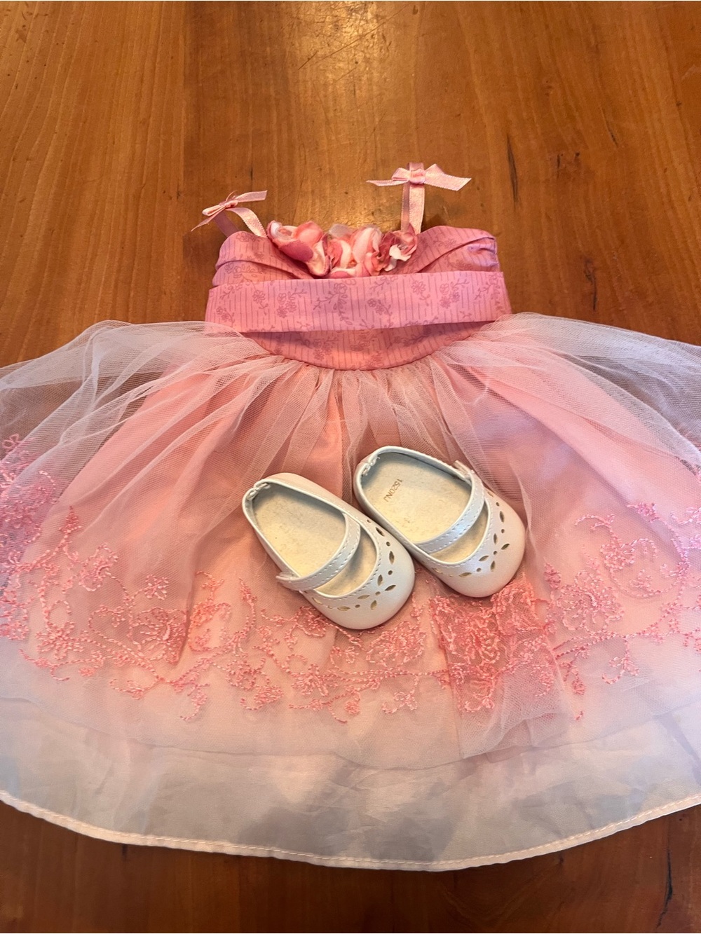 American Girl Maryellen Pretty Pink Dress & White Shoes
